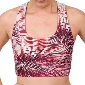Waterlust Invasive Lionfish Reversible Top Rqcerback Sports Bra Yoga Swim Crop